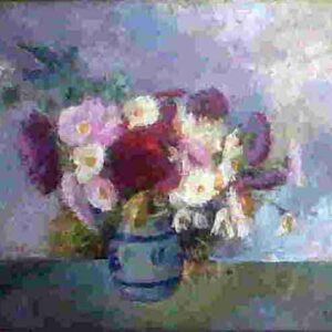 Still Life Dahlia's in pot 1965